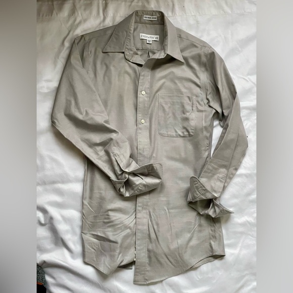 Silver/Gray Button Down Dress Shirt - Picture 4 of 5